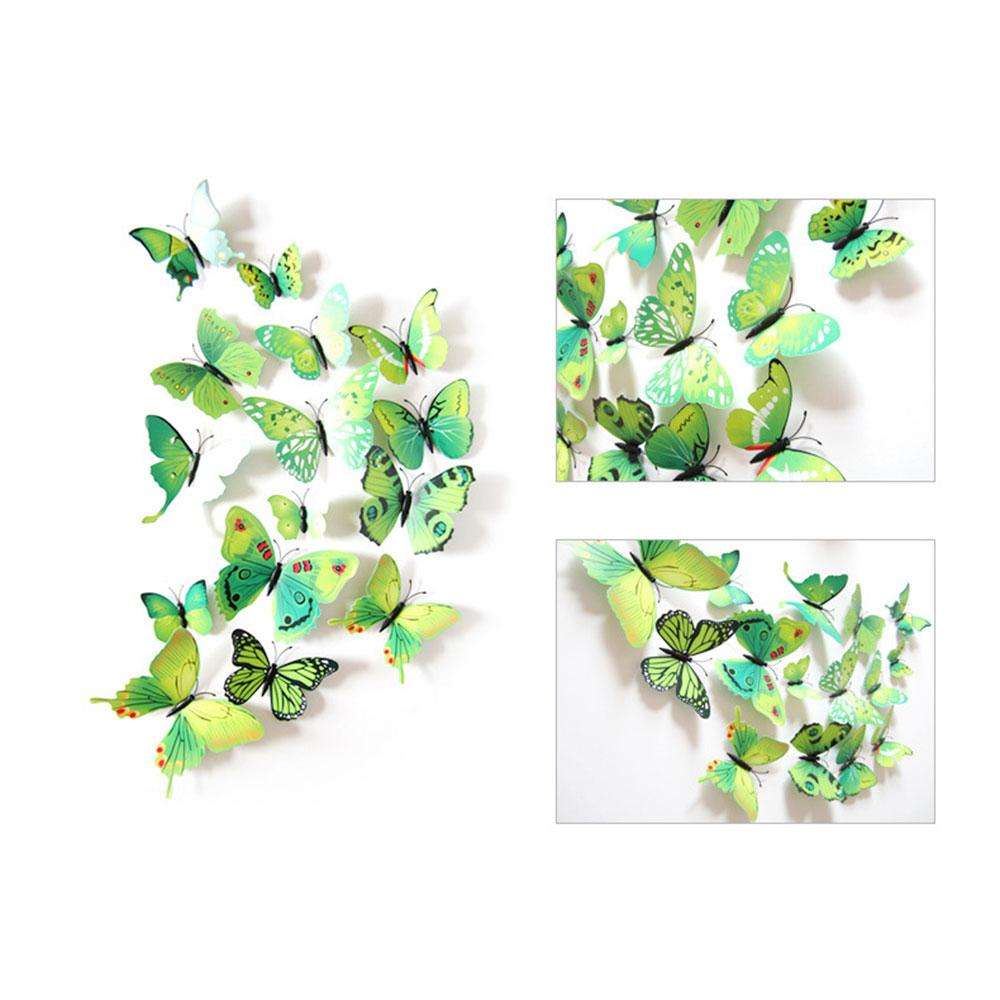 3D Three-Dimensional Butterfly Art Design Wall Sticker Refrigerator Diy Decoration Home Decor Fridge Magnet Gift For Kitchen