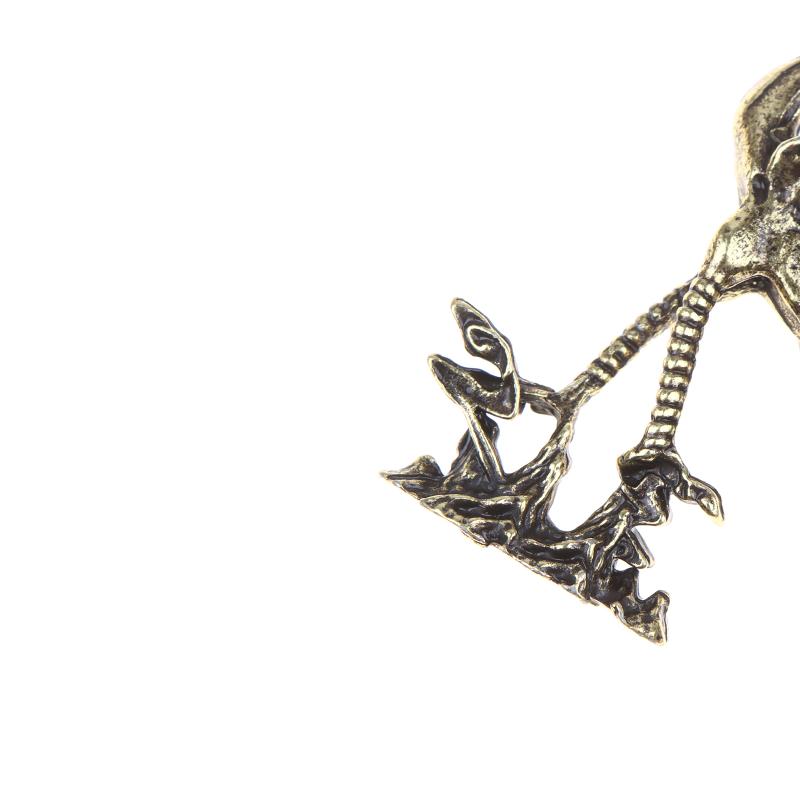 Elegant Brass Flying Crane Figurine Vintage Style Animal Home Decor Office Gift Detailed Feathers Comb Table Ornament Tea Pet