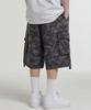 Cream Soda Lab Camo Big Cargo Giant Bermuda Elastic Pants Grey