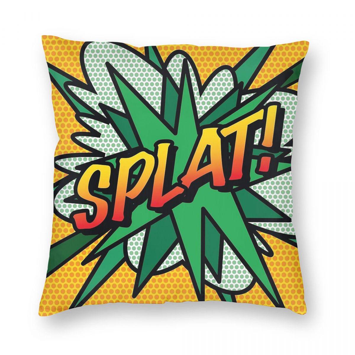 

Splat Pop Art Modern Retro Square Pillowcase Polyester Linen Velvet Printed Zip Decorative Throw Pillow Case Bed Cushion Cover 30x30cm