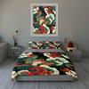 Dragon-themed floral. Bedding Duvet cover sets Duvet covers Pillowcases gifts (1 * Duvet Cover 2 * Pillowcases, without duvet insert)