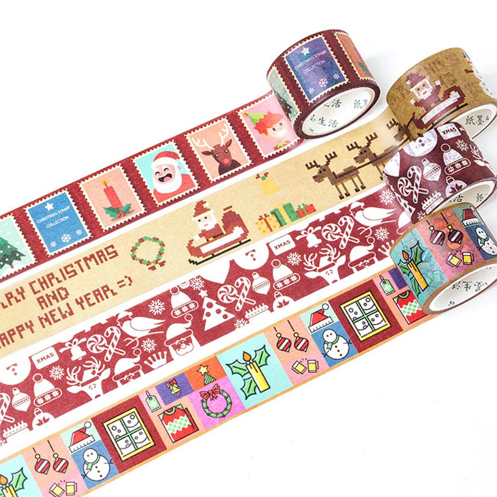 Christmas Style Washi Masking Tape Colorful Masking Washi Tape Diy Sticker Decoration