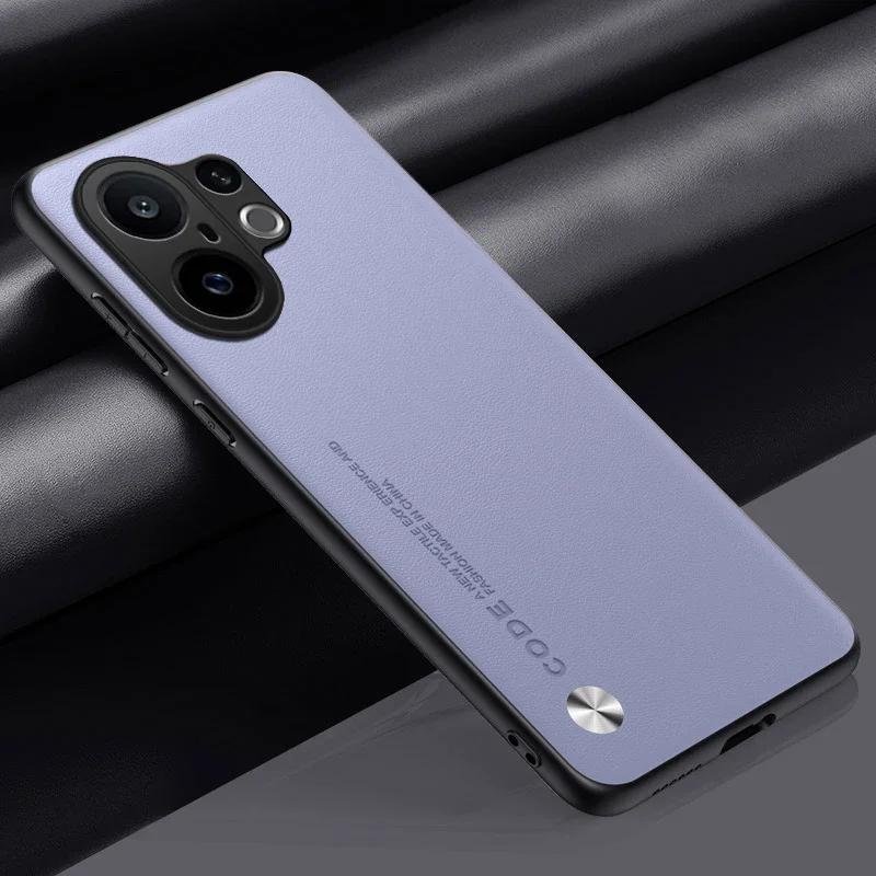 Plain PU Leather Case for VIVO S30 Pro Mini Camera Silicone Matte Bumper Soft Frame Shockproof Phone Back Cover for VIVO S30 5G