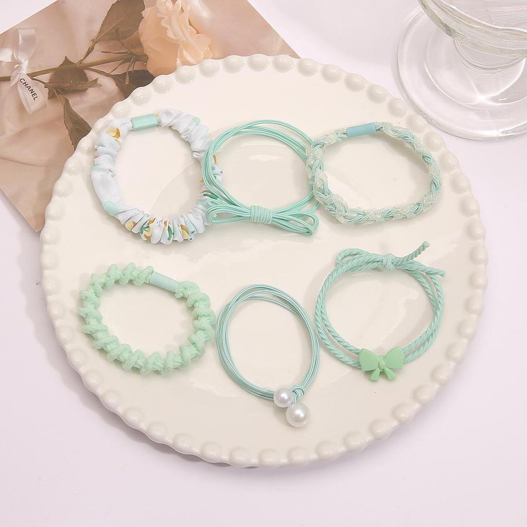 6Pcs Forest Hairpin Headband Hair Ring Head Rope Fashion Headwear For Girl Sweet Rubber Band Hair Accessories