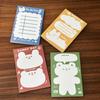 Original Illustration Cute Little Bear Retro Tear Sticky Note Book Simple Hand Account Study Memo Plan Check-in Material Paper