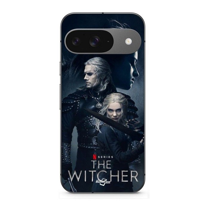 Coque pour Google Pixel 9 the witcher geralt yennefer ciri epee noir
