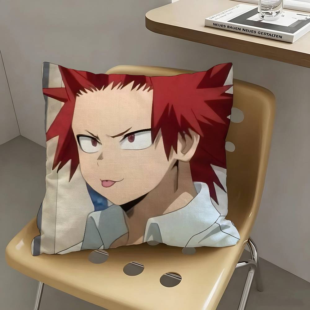 1pc Eijiro Kirishima My Hero Academia Pillow Case Fashion Square Pillowcase Bedroom Sofa Room Ins Decoration Leisure