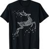 Silver Christmas Holiday Reindeer Decorative Fashion T Shirt T-Shirt