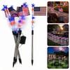 Solar Powered Flag Path-Lights Waterproof Eco Friendly Solar Powered & Auto Off Patriotic Holiday Celebrations