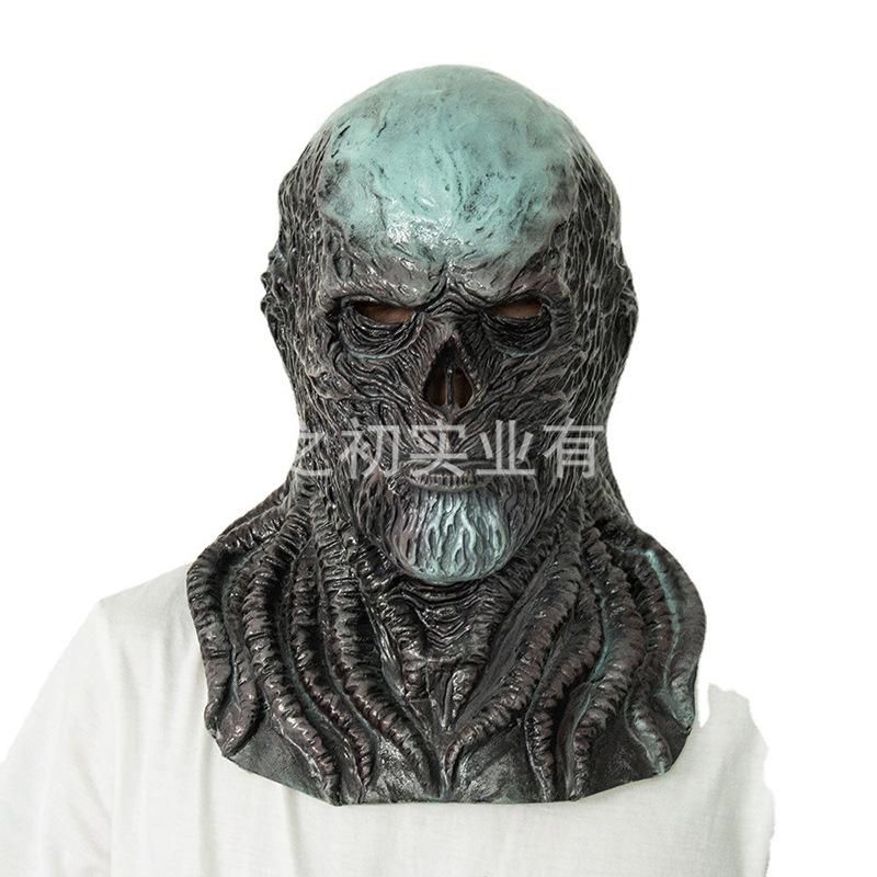 Stranger things4vecna Vikna Latex Gloeiend Mask Hoofddeksel Halloween Horrorfeest Attributen