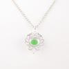 Green Cat's Eye Gemstone 925 Fine Silver Jewelry Handmade Chain Pendant For Gift CP-1-44