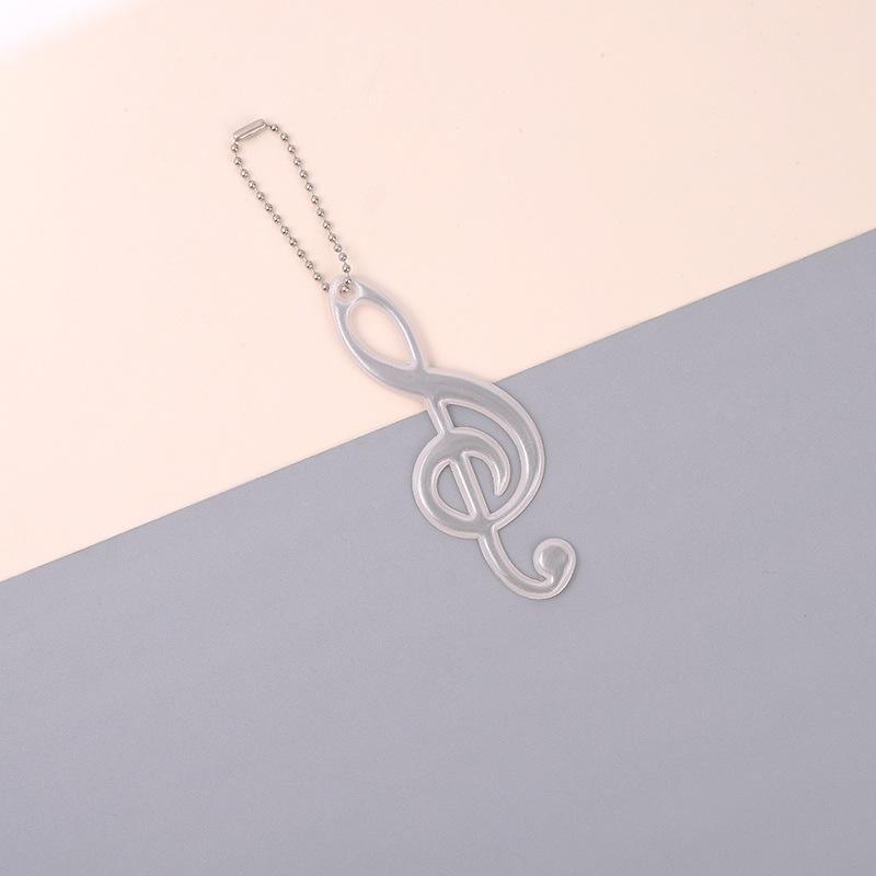 2Pcs Color Music  Safety Reflector Reflective Keychains Car Keyrings Charm Bag Accessories for Jacket BackPack Strollers Wheelchairs
