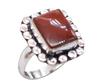 Carnelian Natural Gemstone Antique Silver Plated Ring US Size-9.75 R 664