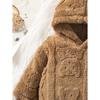 high quality[Girls' Bear Hoodie Set] Girls' Warm Plush Bear Hoodie & Pants Set | Casual Cute Two-Piece with Little Bears Pattern | Autumn Winter