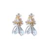 Light Luxury Fashion Flower Tassel Earrings