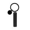 Euro-American Blank Keychain: Long Strip/Round Metal, Holiday Gift