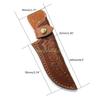 24TE Leder Messerholster Handgefertigt Gerade Messerholster Gürtelschlaufe Etui Halter