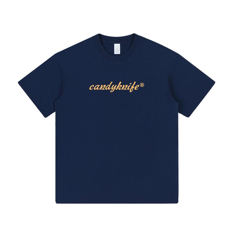 Trendy Unisex Simple Print Cotton T-Shirt - Short Sleeve Summer Style