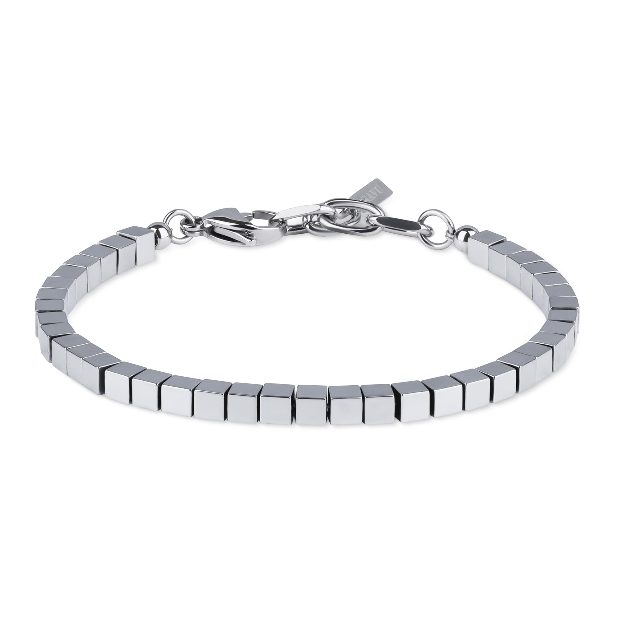 

GAVU 4mm Square Hematite Power Stone Bracelet for Men