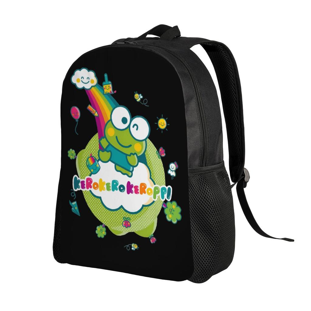 Custom K-KeroKeroKeroppies Backpacks Women Men Basic Bookbag for College School Frog Anime Bags