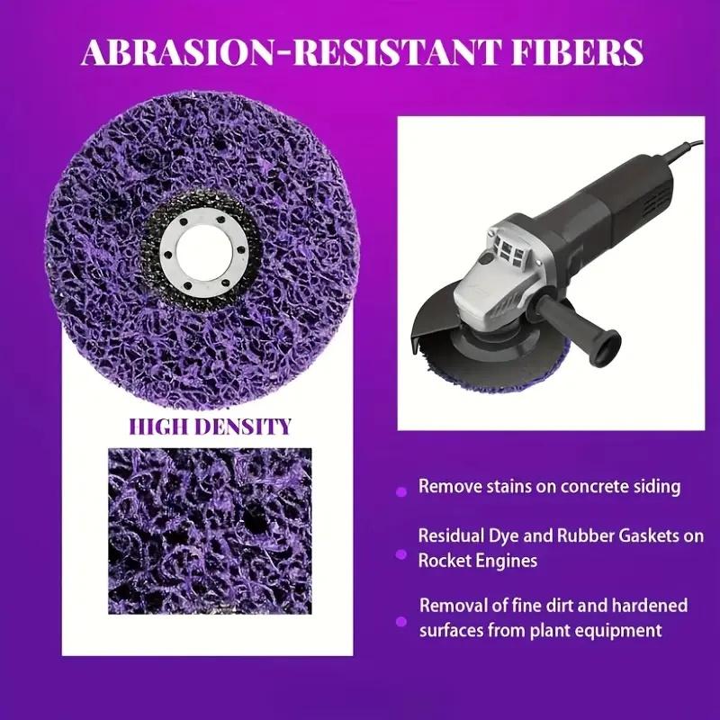 1Pc 125mm Coral Disc Poly Strip Disc Grinder Strip Disc Abrasive Wheel Paint Rust Removal Clean For Angle Grinder