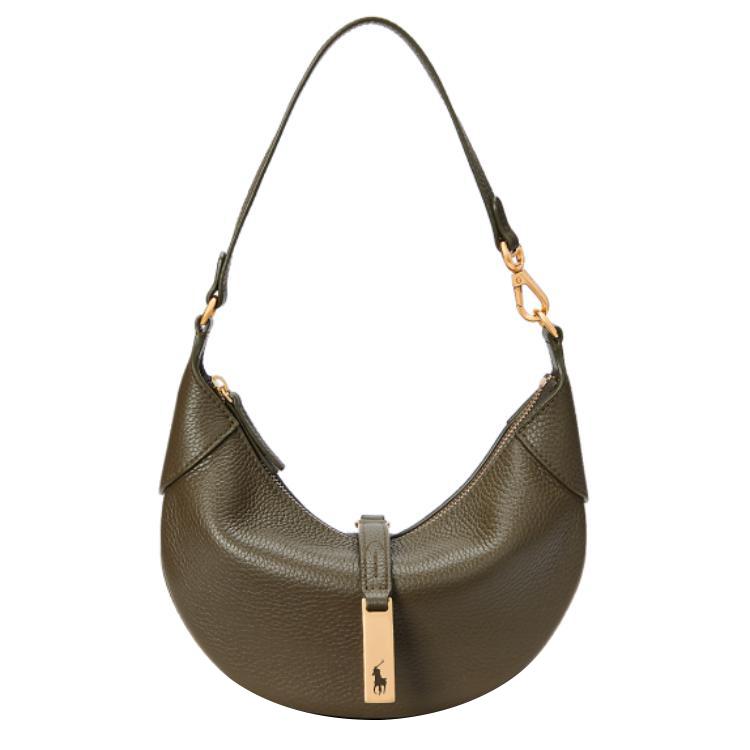 Polo Ralph Lauren Mini Leather Shoulder Bag With Iconic Pony Cutout Design Women Shoulder Bag Green WAPOBAG02V20149