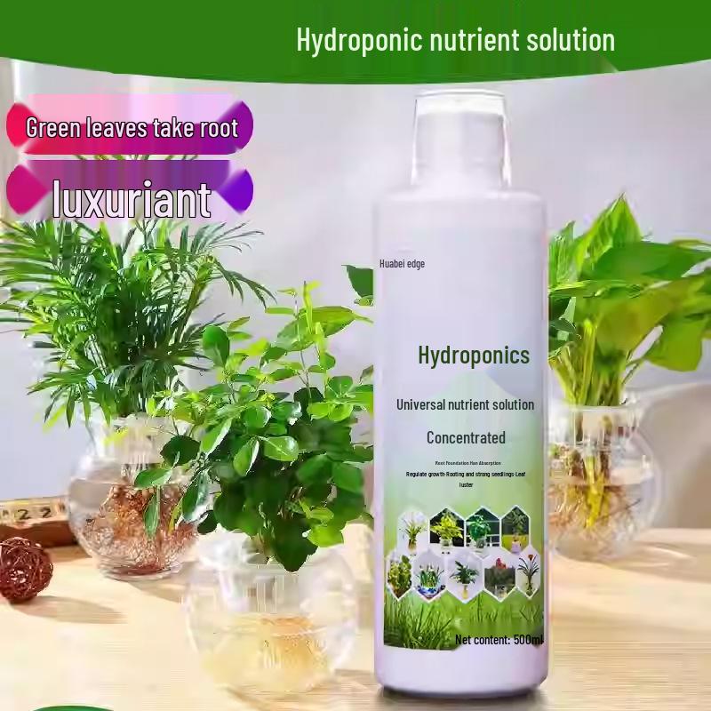 Hydroponic Nutrient Fertilizer for Indoor Green Plants, Lucky Bamboo, Money Trees, Flowers, and Vegetables In Potted Soil.