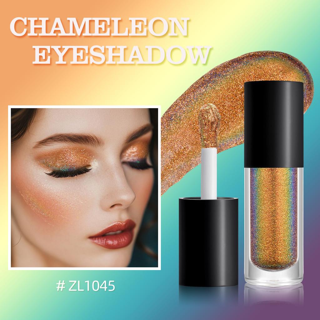 Colorful Chameleon Liquid Eyeshadow Set With Rainbow Glitter For Creative Makeup Looks