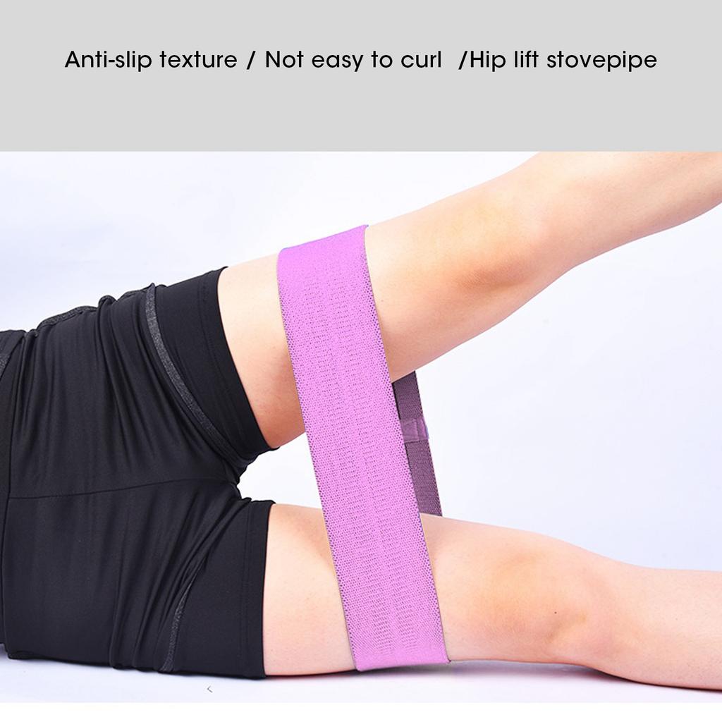 Exercise Resistance Band NonSlip Fitness Elastic Stretching Workout Band Pull Strap Belt(Black )