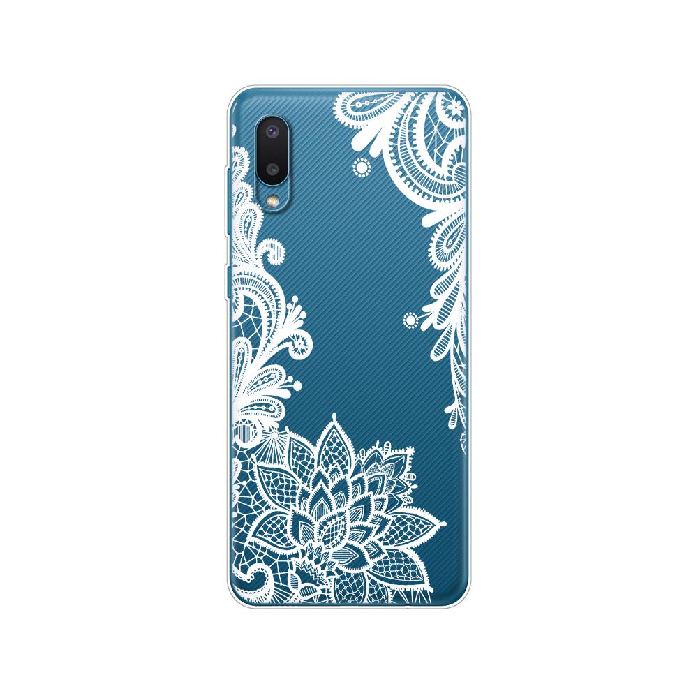 For Samsung A02 M02 Cover Soft Silicon Tpu Phone Back Case For Samsung Galaxy A02 Galaxy M02 SM-A022G A022 Bumper 6.5inch Flower