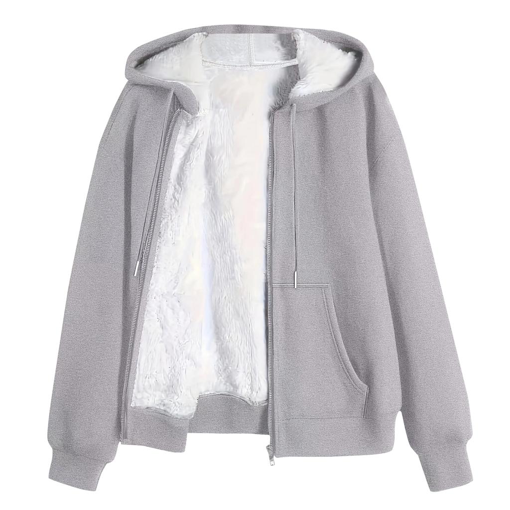 Women's Temperament Cardigan Lapel Plush Jacket