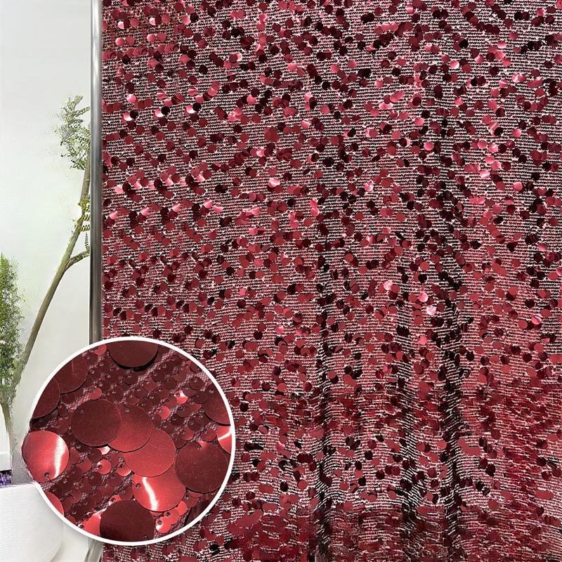 5+18mm Sequin Mesh Lace Fabric for Sewing High Quality Wedding Party Dress Clothing Patchwork DIY Apparel Sewing Supplies