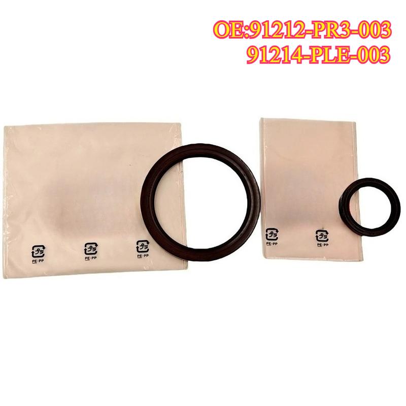 High quality New For 2pcs 91212-PR3-003 91214-PLE-003 Oil Pump Front Rear Main Crank Shaft Seal for  B D Series CRV brand packaging
