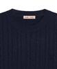 Nodeuyuumeon Witty Cable Round Knit [Navy]