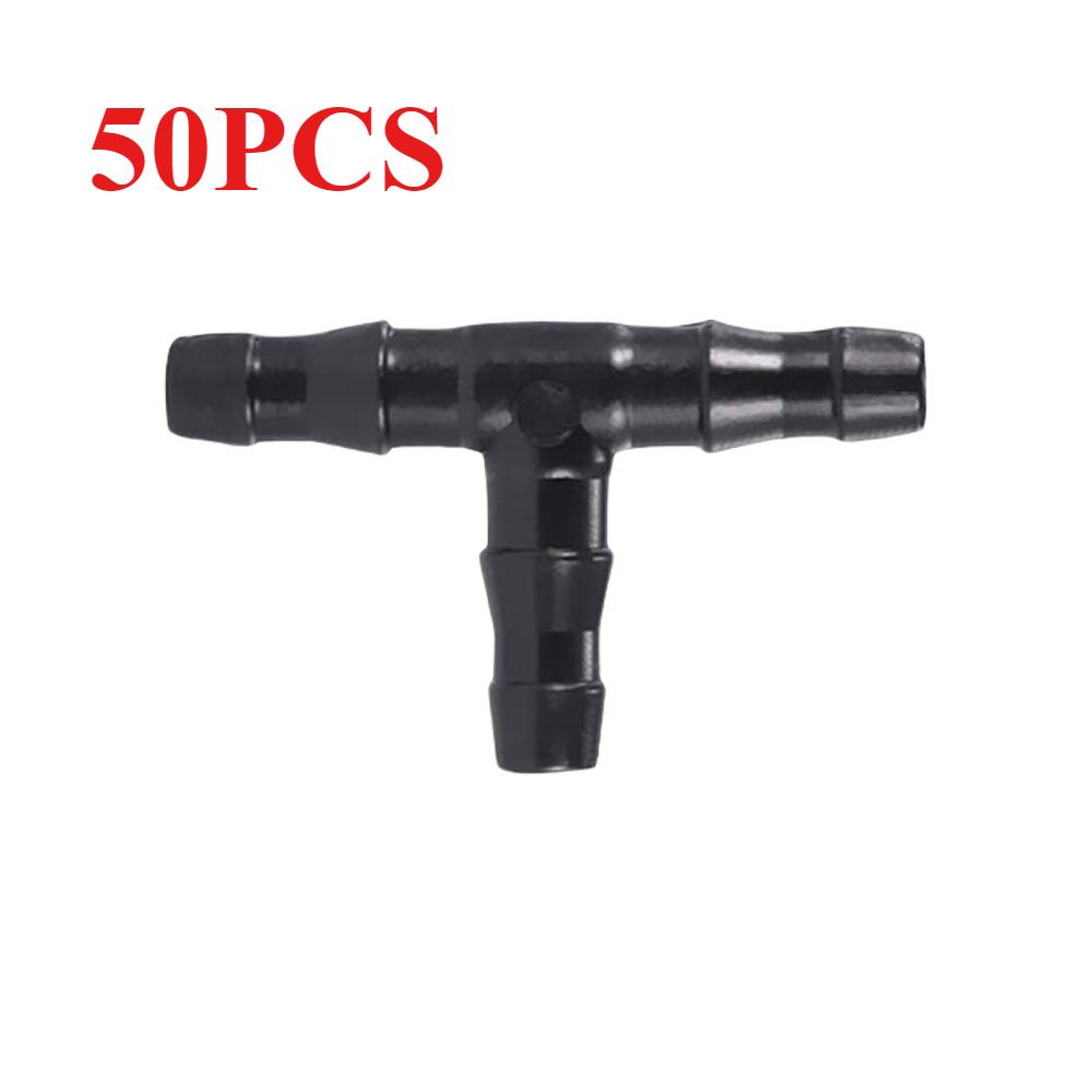 200/100/50pcs Barbed Connectors Irrigation Fittings Drip Irrigation Barbed Connectors 4/7mm Tubing Fittings for Flower Pot Garden Lawn