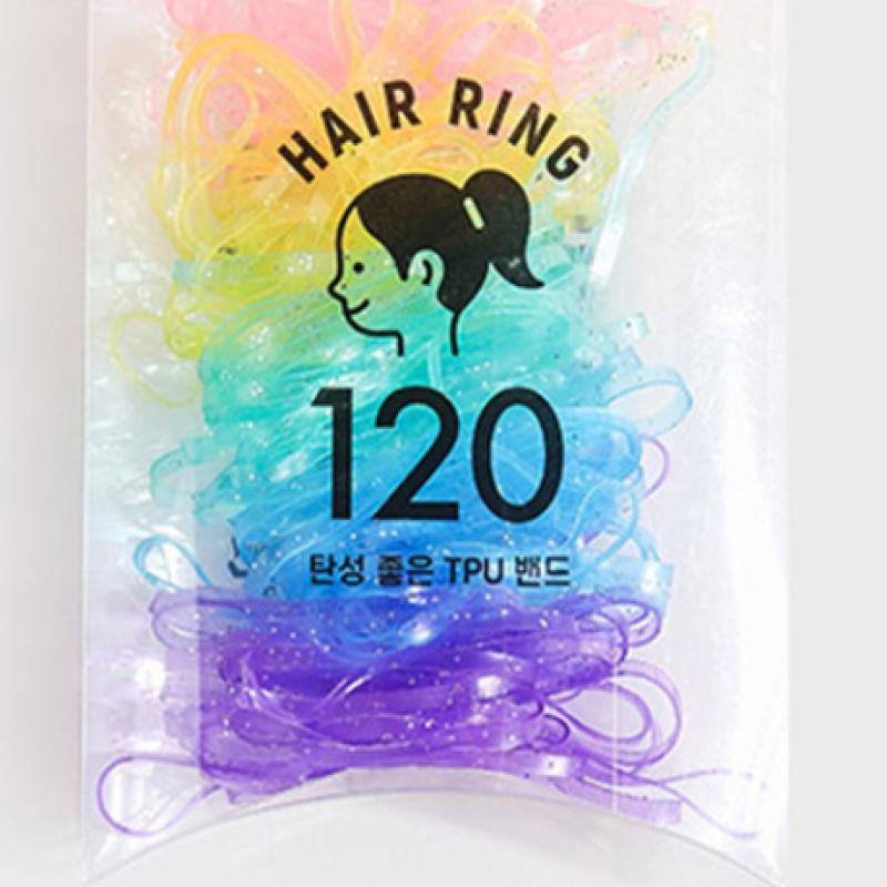 Daiso Glitter Pastel Color Tpu Bands  Pack Of 120
