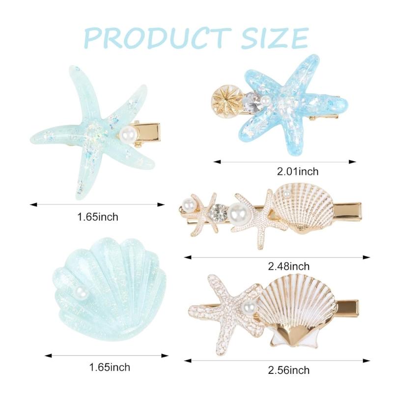 Slip Resistant Starfishes Shaped Hair Clip Strong Grip NonSlip Hairpins For Daily Use Outdoor