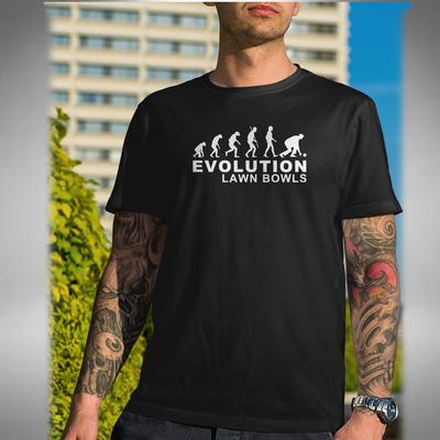 Lawn Bowls Evolution T-Shirt Funny Wood Jack Kitty Small To 5XL