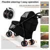 With 2 Carriages Double Pet Stroller Cup Holder Dog Stroller  Multi-Pet Families