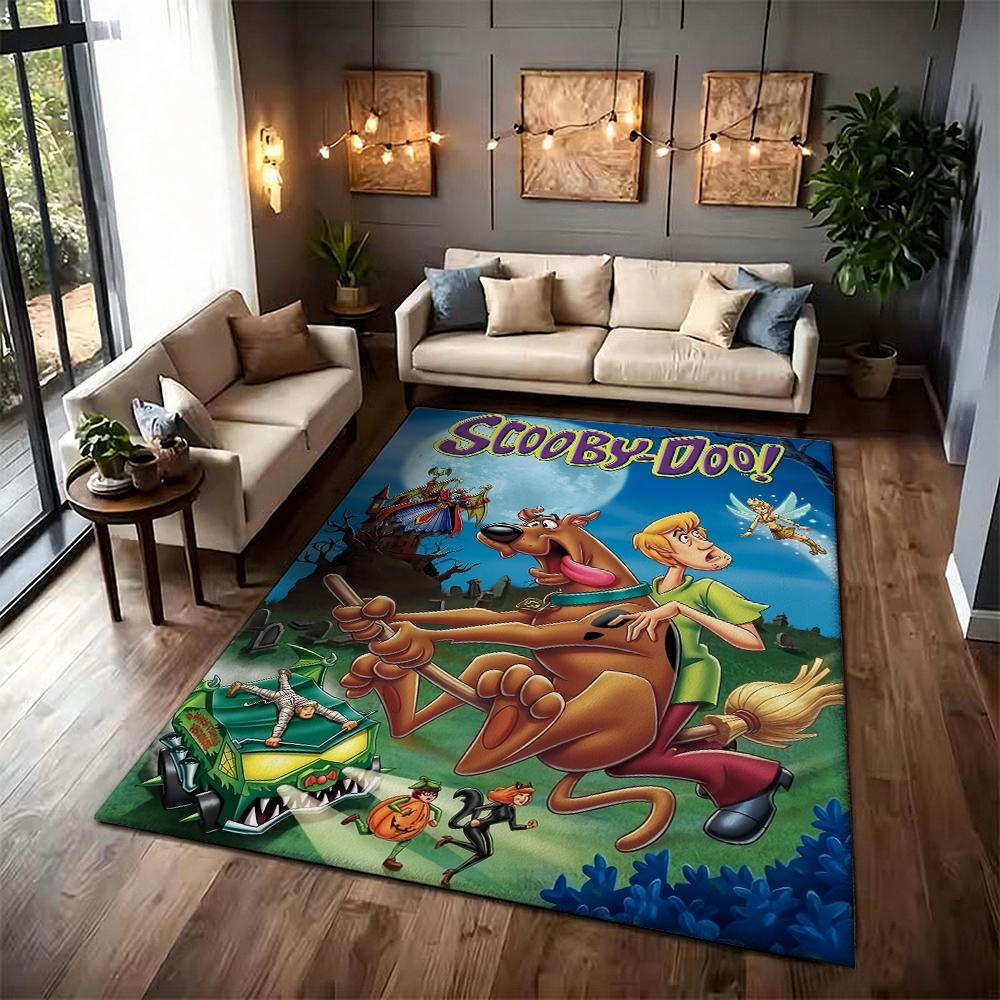 Scoobydoo Spooky Mystery Adventure Indoor Rug Nonslip Easyclean Carpet For Entryway Hallway Balcony Home Party Decor New Year Gift