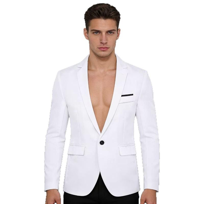 

New Men s Business Formal Suits Fashionable Men s Korean Style Casual Slim Blazers S