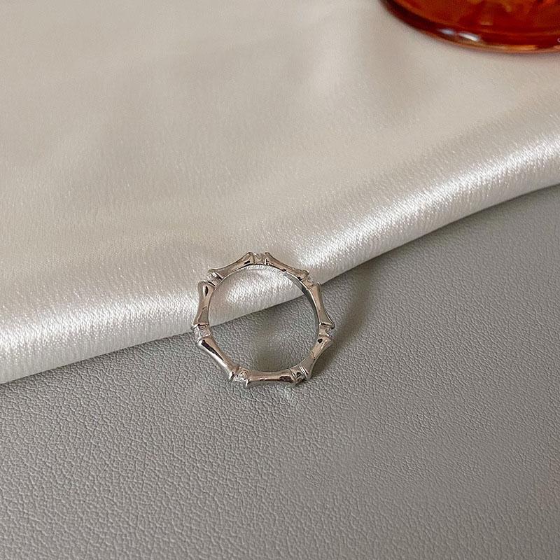 

Simple bamboo couple ring new fashion micro inlaid zircon jewelry party couples gifts for men women