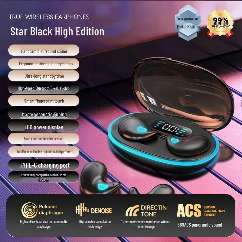 X55 Sleep Earbuds: Mini, Painless, High-Quality Sound, Bluetooth 5.4, Universal, Ultra-Long Battery Life