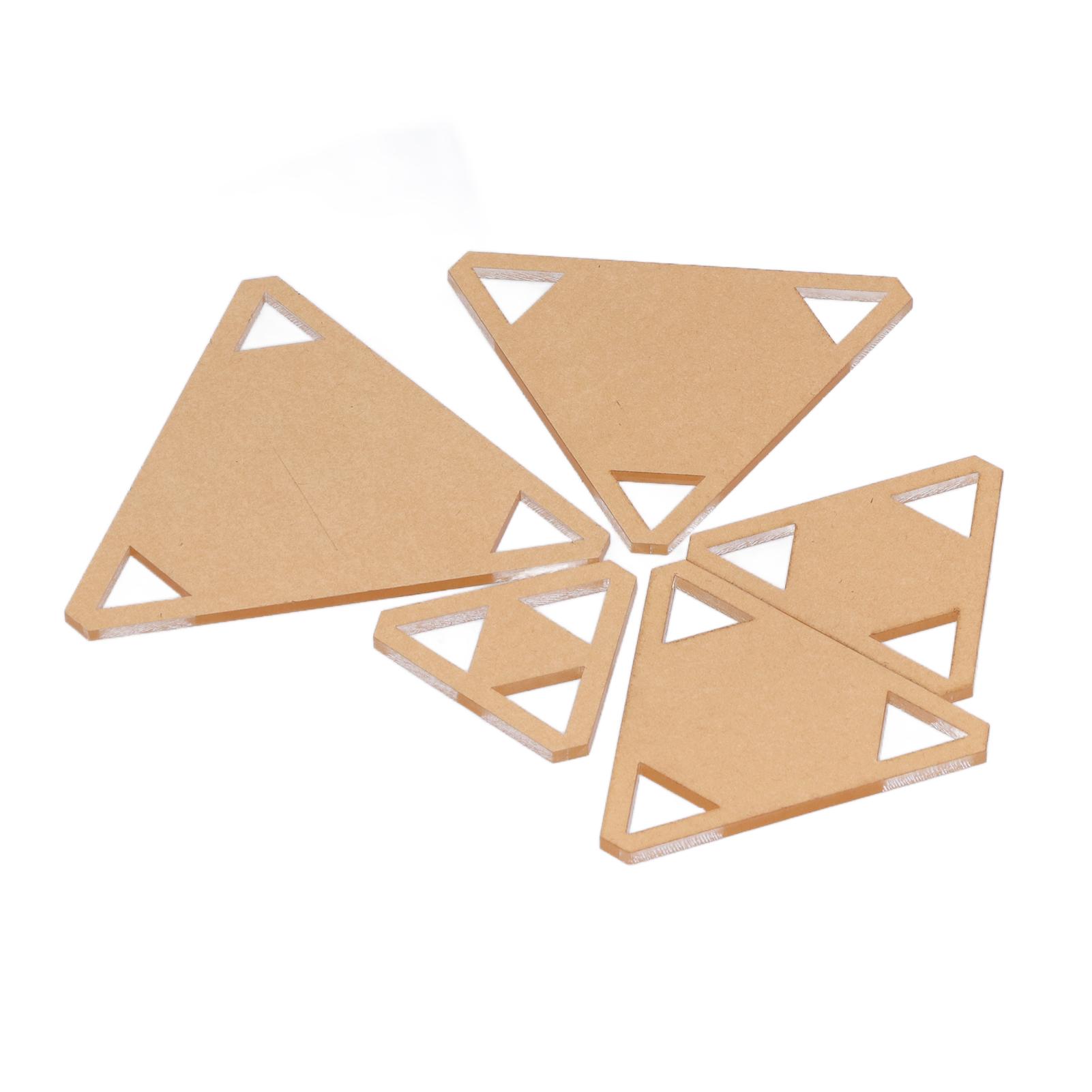 5Pcs Painting Templates Acrylic Triangular Geometric Reusable Copy Drawing Stencils Boards