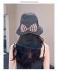 Women's Summer Plaid Bucket Hat: Breathable, UV Protection, Face-Slimming, with Bowknot