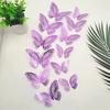12 Pcs 3D Butterfly Wall Decor 3 Sizes Butterfly Wall Decals for Room Wall Decor Self-Adhesive Removable Stickers for Party