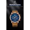 POEDAGAR Luxury Man Wristwatch Sports Leather Quartz Watch Waterproof Luminous Calendar Chronograph Watches Male Clock