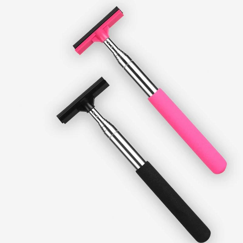 Nástroj na čištění stěrače zpětného zrcátka do auta Škrabka na čištění automobilových skel Rukojeť na čištění skel Teleskopický kartáč na čištění oken