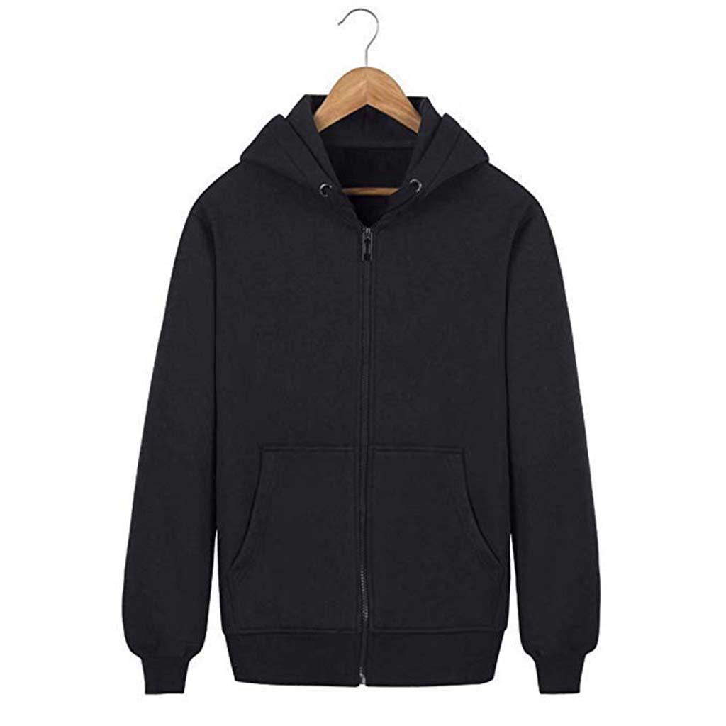 Mens Patchwork Winter Casual Long Sleeve Slim Pocket Fit Hoodies Blouse Top