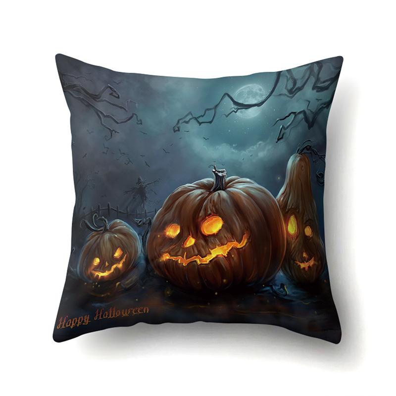 Halloween Pillowcase Car Waist Pillow Pumpkin Sofa Cushion Cover Office Home Living Room Pillowcase